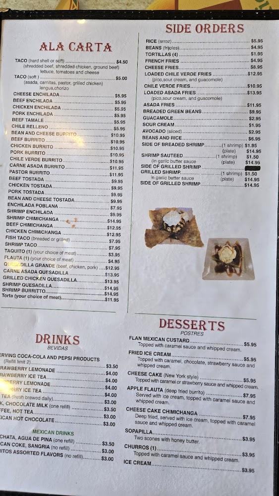 El Mexicano Restaurant Menu image 4